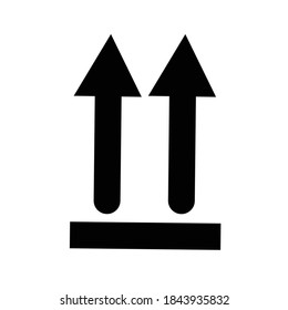 Arrow icon / logo black vector. arrow up icon