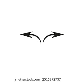 Icono de flecha logo Vector negro