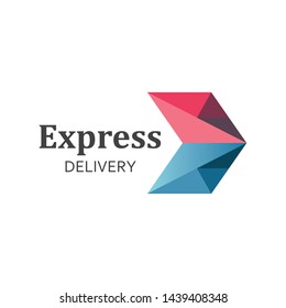 Arrow icon logo of delivery,express and fast vector illustrationTemplate design