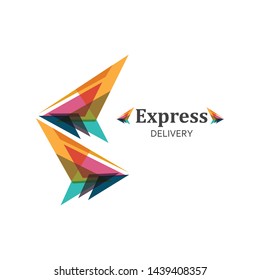 Arrow icon logo of delivery,express and fast vector illustrationTemplate design