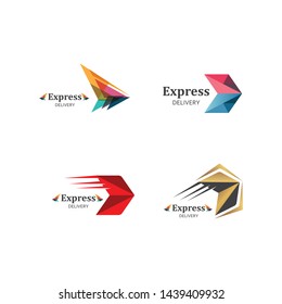 Arrow icon logo of delivery,express and fast vector illustrationTemplate design