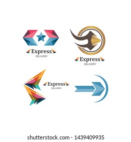 Arrow icon logo of delivery,express and fast vector illustrationTemplate design