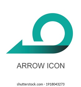 Arrow icon logo design element.