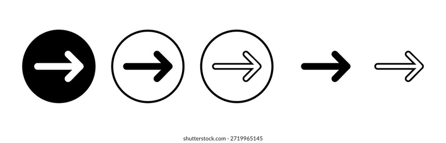 Diseño de logotipo de icono de flecha. Signo de flecha y símbolo de Diseño web.