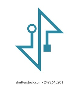 Plantilla de diseño de logotipo de icono de flecha