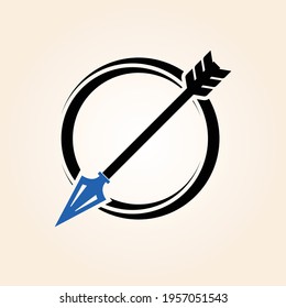 Arrow icon logo design vector. Hunting logo design.