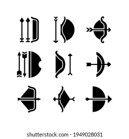Pfeilsymbol oder Logo einzeln auf Zeichen, Vektorgrafik - Sammlung von hochwertigen Vektorsymbol in schwarzem Stil
