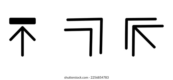Pfeilsymbol oder Logo einzeln auf Zeichen, Vektorgrafik - hochwertige Vektorsymbole mit schwarzem Hintergrund