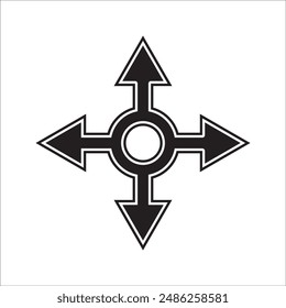 Icono de flecha o logotipo en estilo plano moderno. Pictogramas negros de alta calidad para el diseño de Sitio web y App móvil. Ilustración vectorial en blanco y negro.