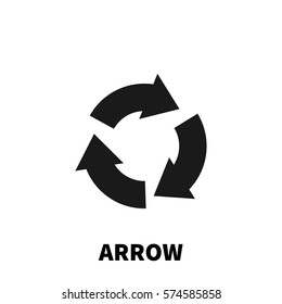 Arrow icon or logo in modern flat style. High quality black pictogram for web site design and mobile apps. Vector illustration on a white background.