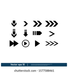 Arrow icon Logo template design element vector eps 10