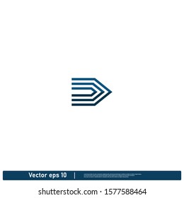 Arrow icon Logo template design element vector eps 10