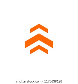 Arrow up icon logo vector design template concept. isolated on white background