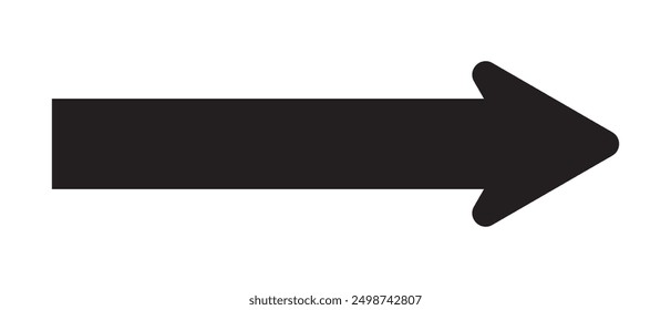 Arrow icon. long line arrow vector. flat style Arrow symbol. simple Arrow icon on a white background.