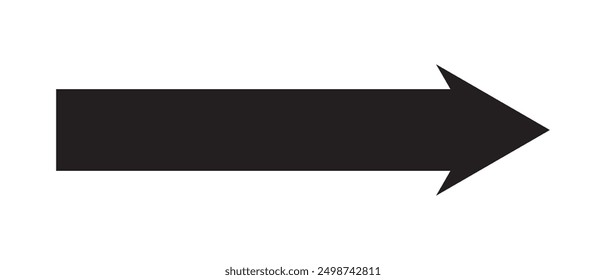 Arrow icon. long line arrow vector. flat style Arrow symbol. simple Arrow icon on a white background.