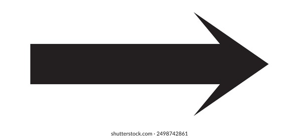 Arrow icon. long line arrow vector. flat style Arrow symbol. simple Arrow icon on a white background.