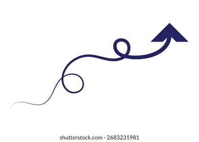 ícone de seta, ícone de seta longa, ícone de seta longa ondulada curva. ícone de seta longa para cima e para baixo.