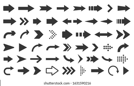 Arrow icon. Mega set of vector arrows