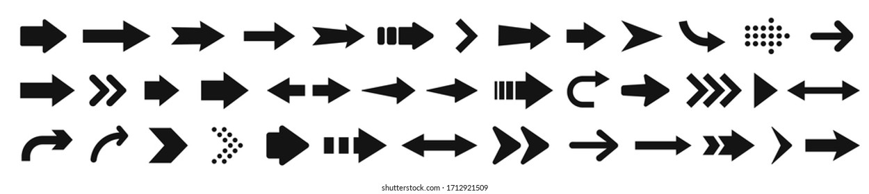  Icono de flecha. Mega juego de flechas vectoriales