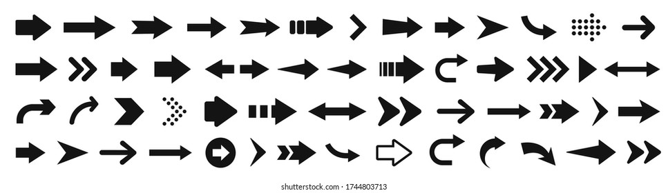 Arrow icon. Mega set of vector arrows