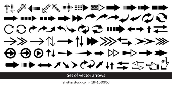Arrow icon. Mega set of vector arrows.