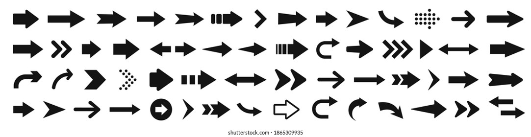 Arrow icon. Mega set of vector arrows