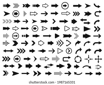 Arrow icon. Mega set of vector arrows