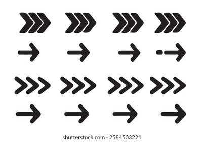 Arrow icon. Mega set of vector arrows. Arrow or sign icon for Web UI, digital product, and anything. Stock - Vector eps 10