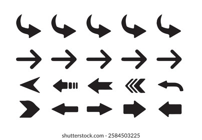 Arrow icon. Mega set of vector arrows. Arrow or sign icon for Web UI, digital product, and anything. Stock - Vector eps 10