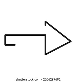Arrow icon. Minimalism. Vector illustration.