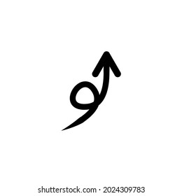 icono de flecha en estilo plano moderno aislado en el símbolo de flecha de fondo blanco para diseño de sitio web ilustración vectorial