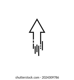 Pfeilsymbol im modernen Flachstil einzeln auf weißem Hintergrund, Pfeilsymbol für Website-Design, Vektorgrafik