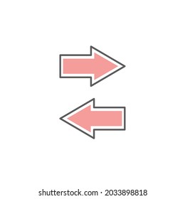 icono de flecha en estilo plano moderno aislado en el símbolo de flecha de fondo blanco para diseño de sitio web ilustración vectorial
