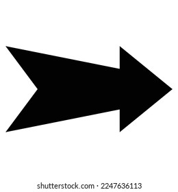 Arrow icon. Modern simple arrow or cursor. Directional arrow flat style isolated on white background. Vector illustration