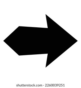 Arrow icon. Modern simple arrow or cursor. Directional arrow flat style isolated on white background. Vector illustration