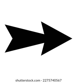 Arrow icon. Modern simple arrow or cursor. Directional arrow flat style isolated on white background. Vector illustration
