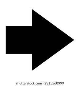 Arrow icon. Modern simple arrow or cursor. Directional arrow flat style isolated on white background. Vector illustration