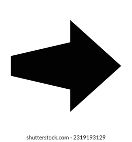 Arrow icon. Modern simple arrow or cursor. Directional arrow flat style isolated on white background. Vector illustration