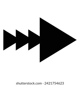 Arrow icon. Modern simple arrow or cursor. Directional arrow flat style isolated on white background. Vector illustration
