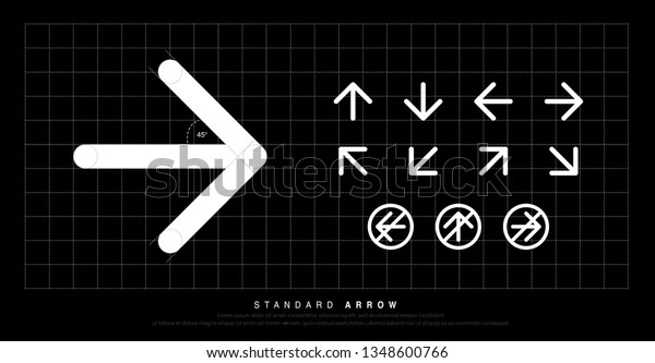 矢印アイコンモダン標準の丸印 ウェブ 看板 シンボル アイコン およびピクトグラムの企業id用の矢印デザイン ベクターイラスト のベクター画像素材 ロイヤリティフリー