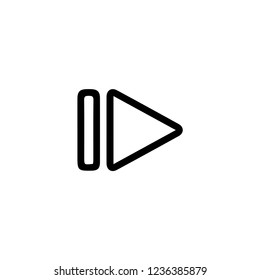 Arrow icon. Music player change sign