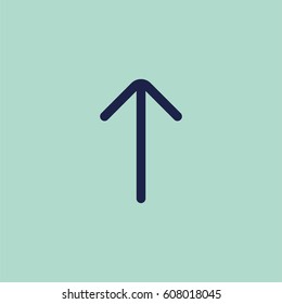 Up arrow icon. Navigation vector