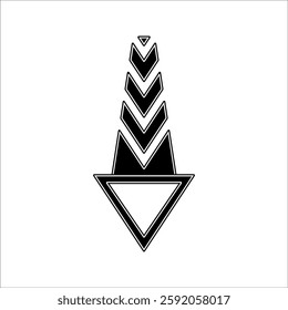 arrow icon new style black vector isolated on black and white.Arrow vector icon. arrows. Arrow vector illustration collection