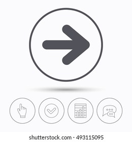 Arrow icon. Next navigation sign.
