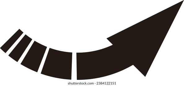 Arrow icon No outline Black