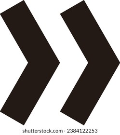 Arrow icon No outline Black