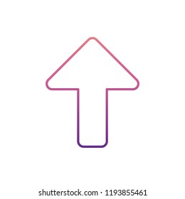 arrow up icon in nolan style. One of Web collection icon can be used for UI, UX