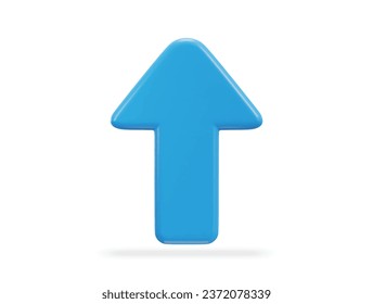 Up arrow icon on 3d rendering vector illustration
