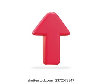 Up arrow icon on 3d rendering vector illustration