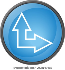 arrow icon on button, vector